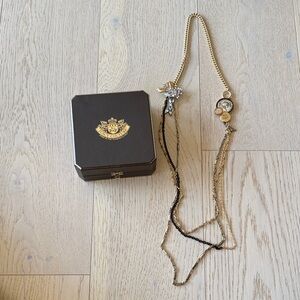 Juicy Couture Gold and Black Layered Necklace